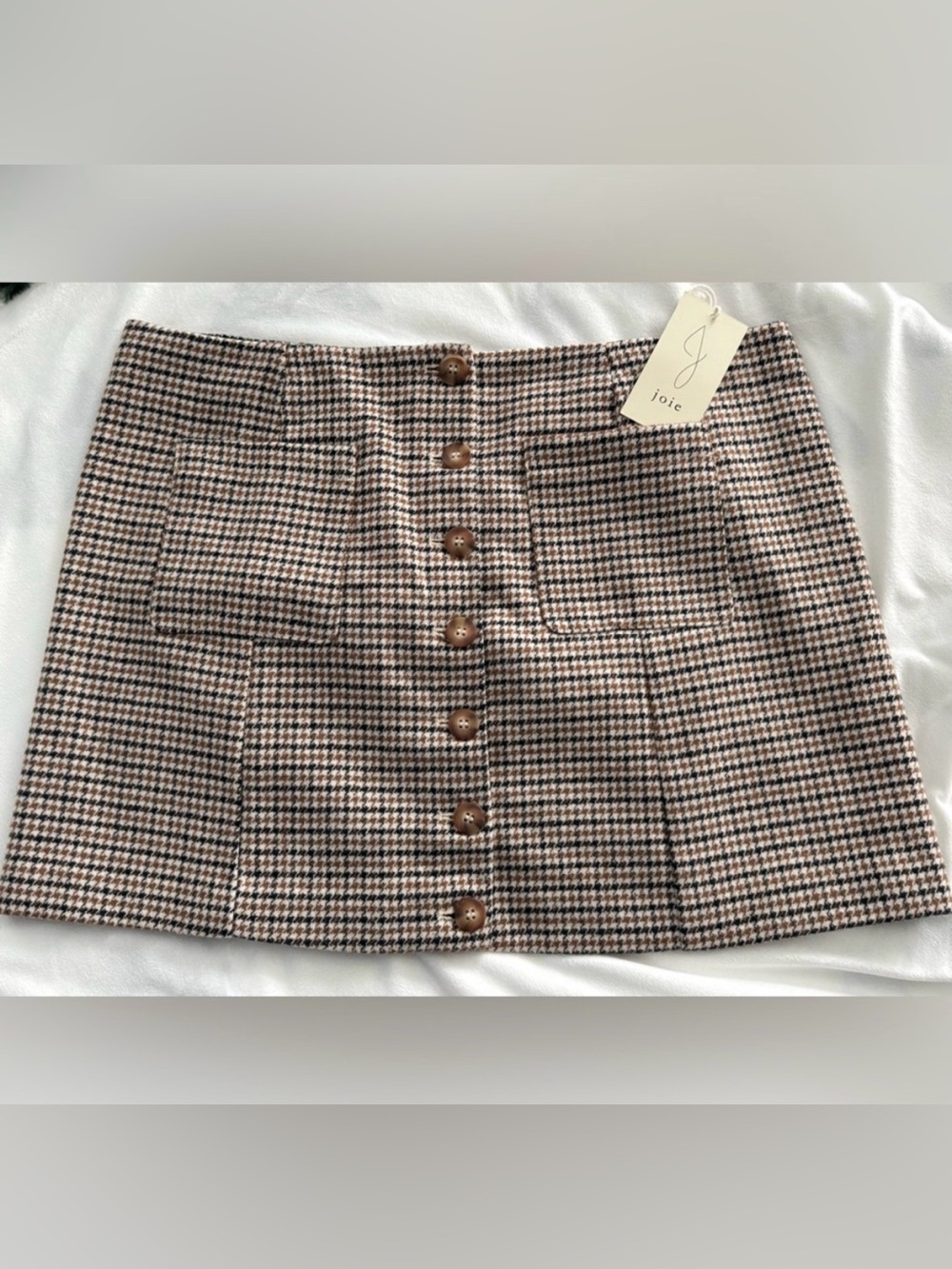 🆕 Joie Brown Houndstooth Mini Skirt